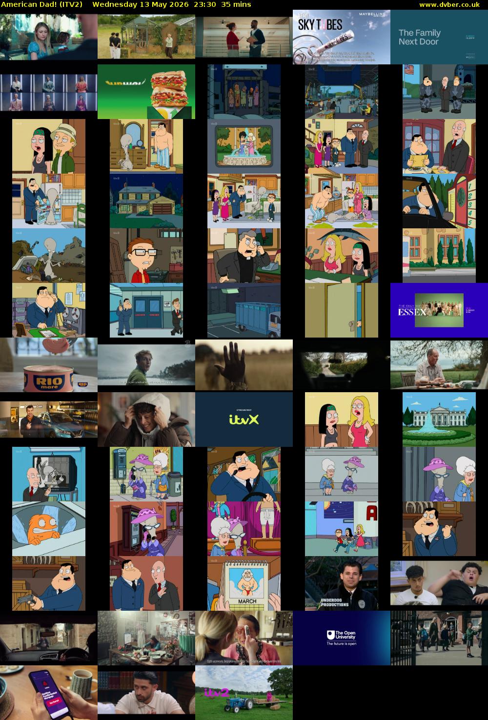 American Dad! (ITV2) Wednesday 13 May 2026 23:30 - 00:05