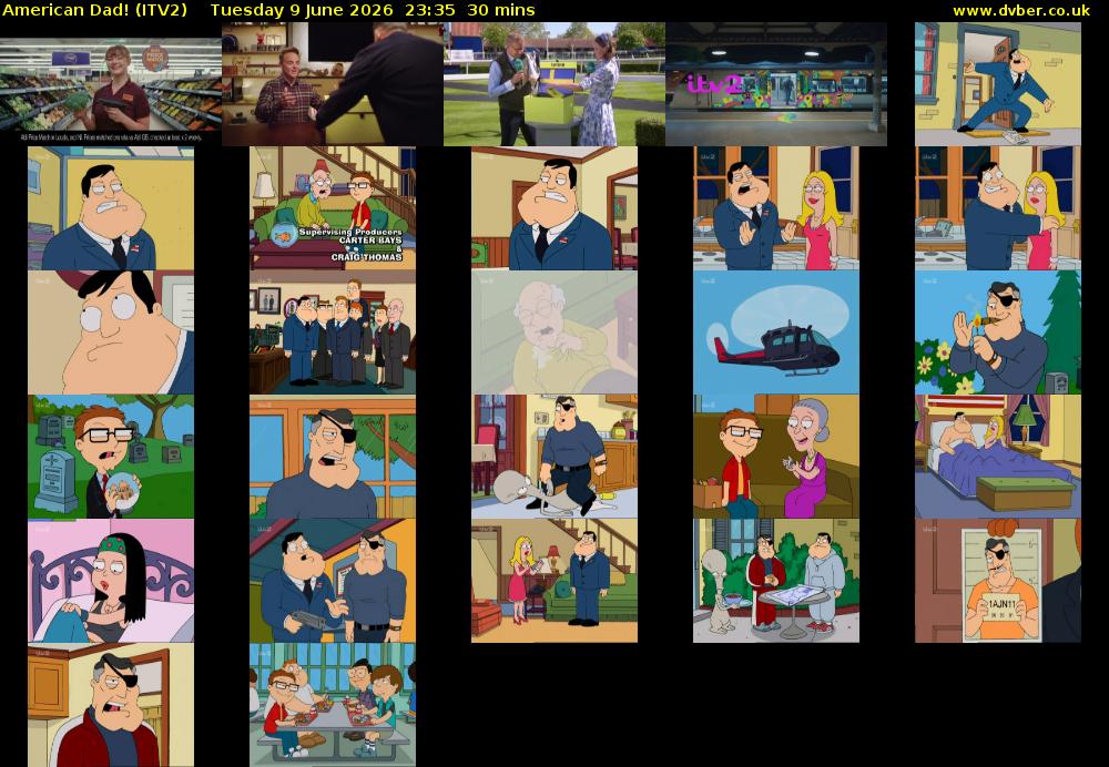 American Dad! (ITV2) Tuesday 9 June 2026 23:35 - 00:05