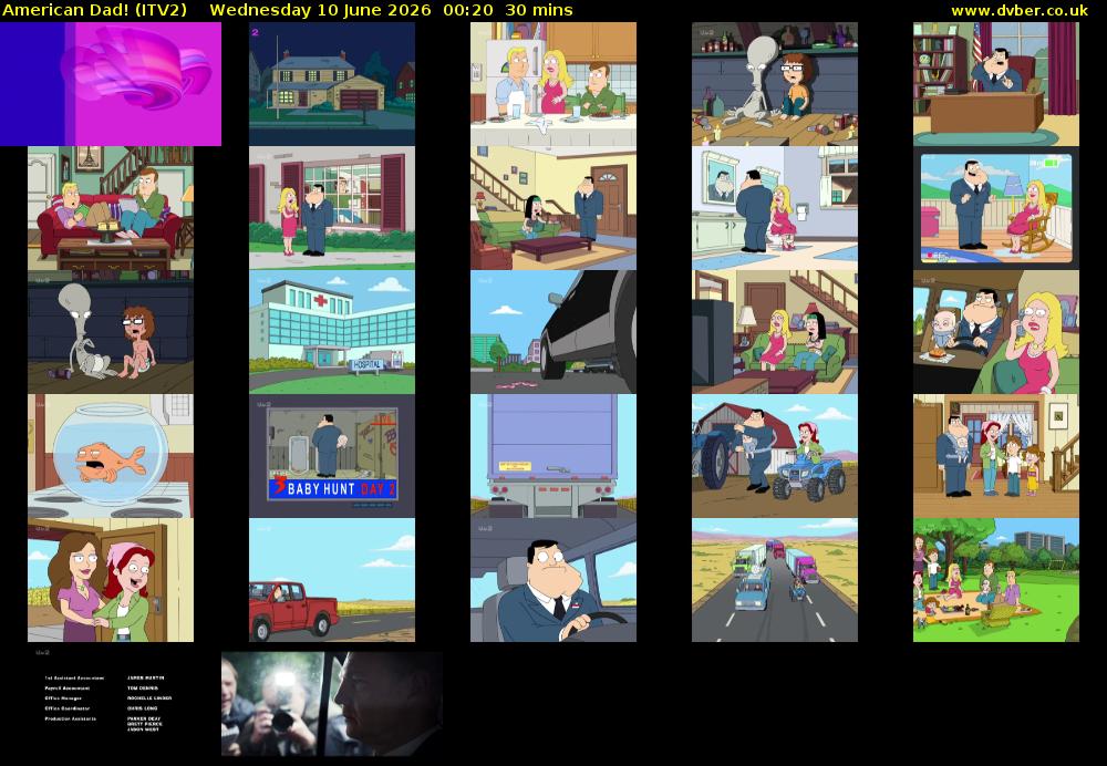 American Dad! (ITV2) Wednesday 10 June 2026 00:20 - 00:50