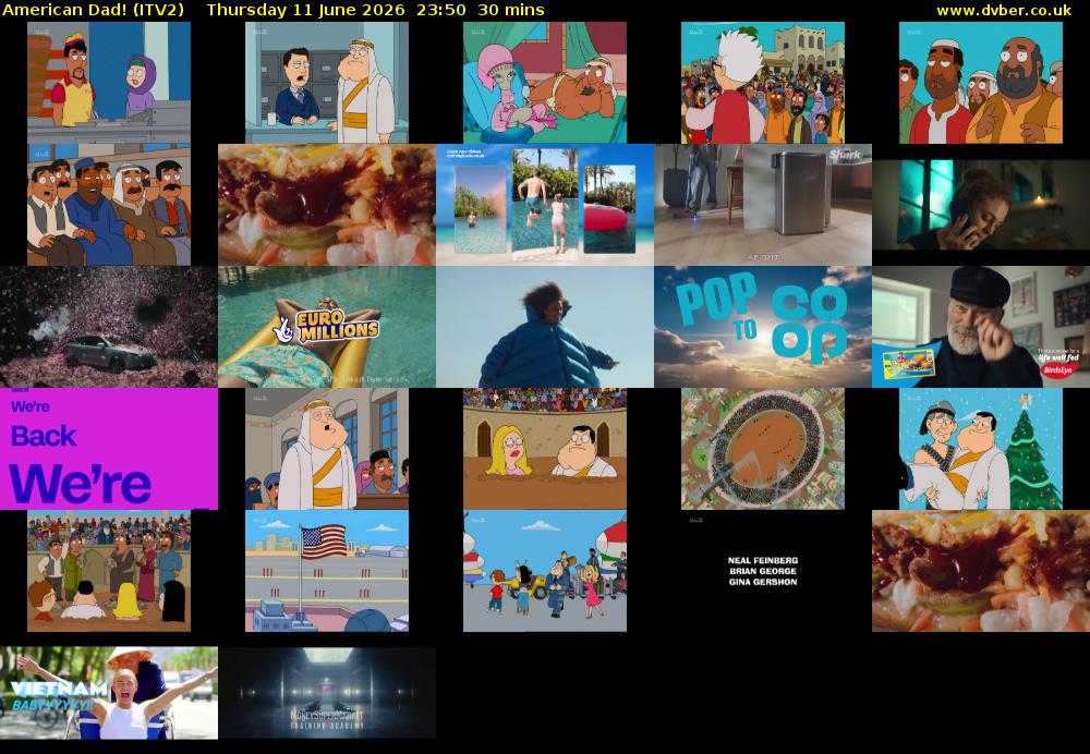American Dad! (ITV2) Thursday 11 June 2026 23:50 - 00:20