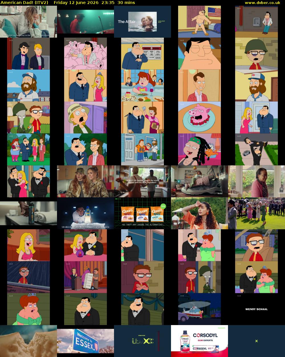 American Dad! (ITV2) Friday 12 June 2026 23:35 - 00:05