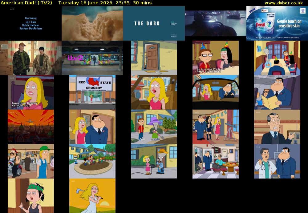 American Dad! (ITV2) Tuesday 16 June 2026 23:35 - 00:05