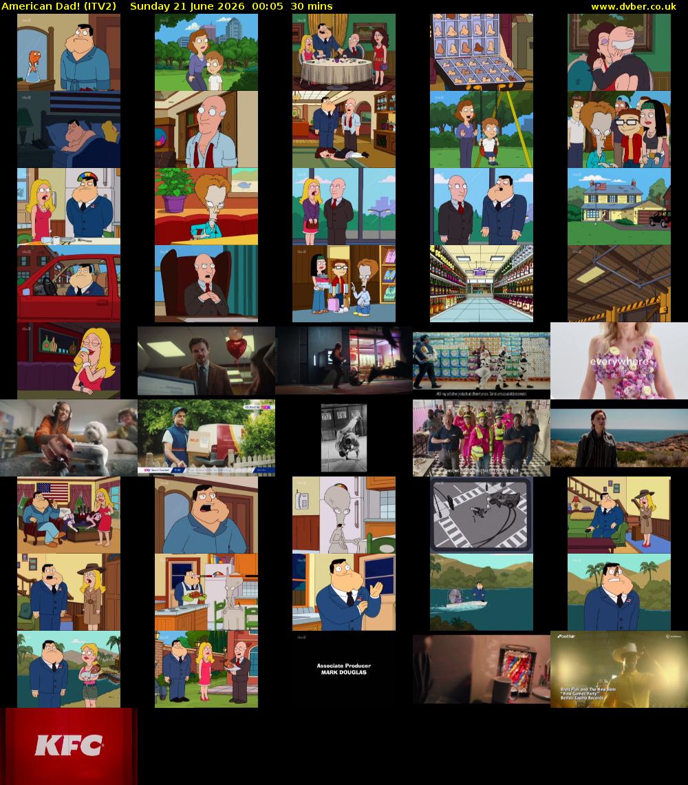 American Dad! (ITV2) Sunday 21 June 2026 00:05 - 00:35