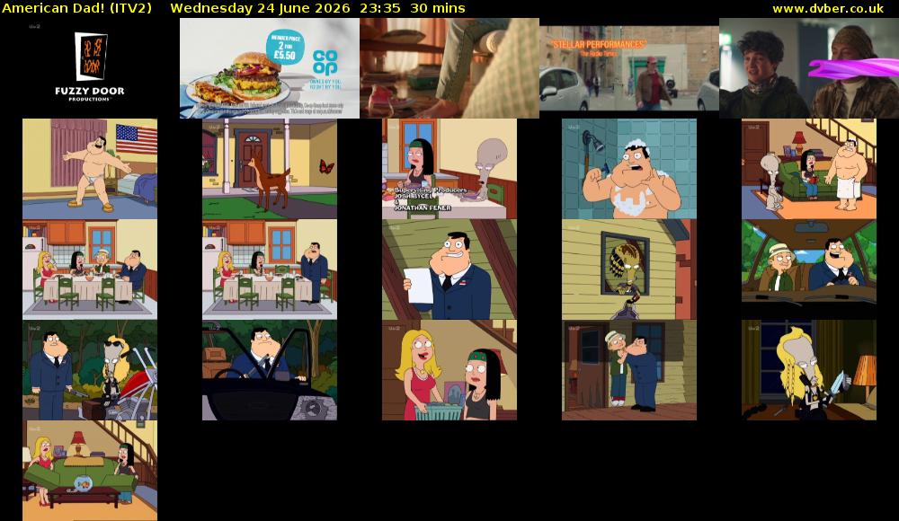American Dad! (ITV2) Wednesday 24 June 2026 23:35 - 00:05