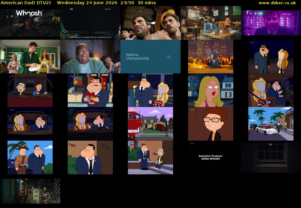 American Dad! (ITV2) Wednesday 24 June 2026 23:50 - 00:20