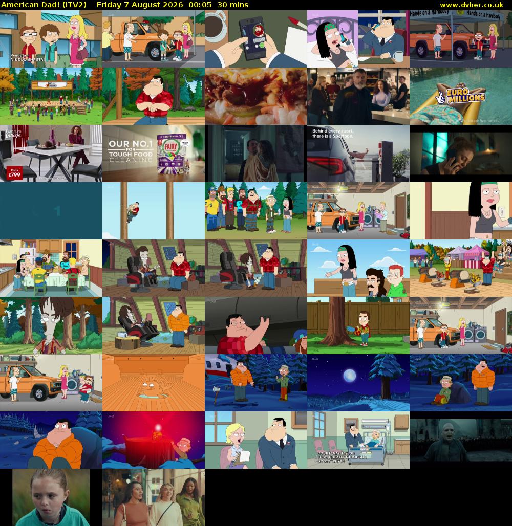 American Dad! (ITV2) Friday 7 August 2026 00:05 - 00:35