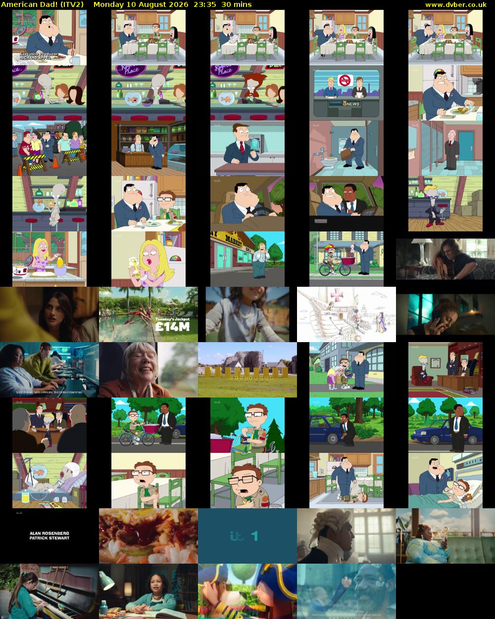 American Dad! (ITV2) Monday 10 August 2026 23:35 - 00:05