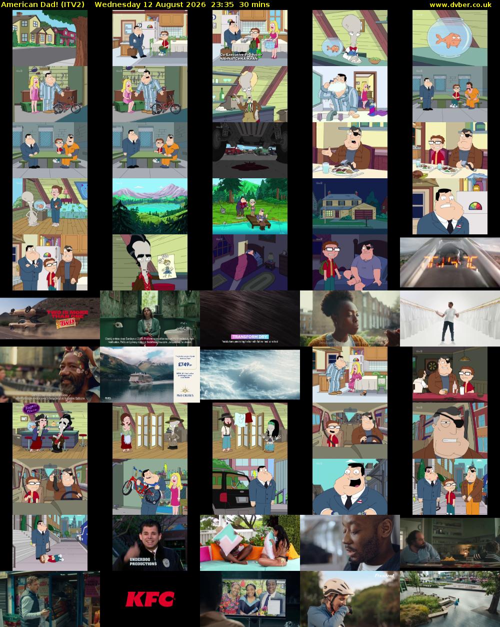 American Dad! (ITV2) Wednesday 12 August 2026 23:35 - 00:05