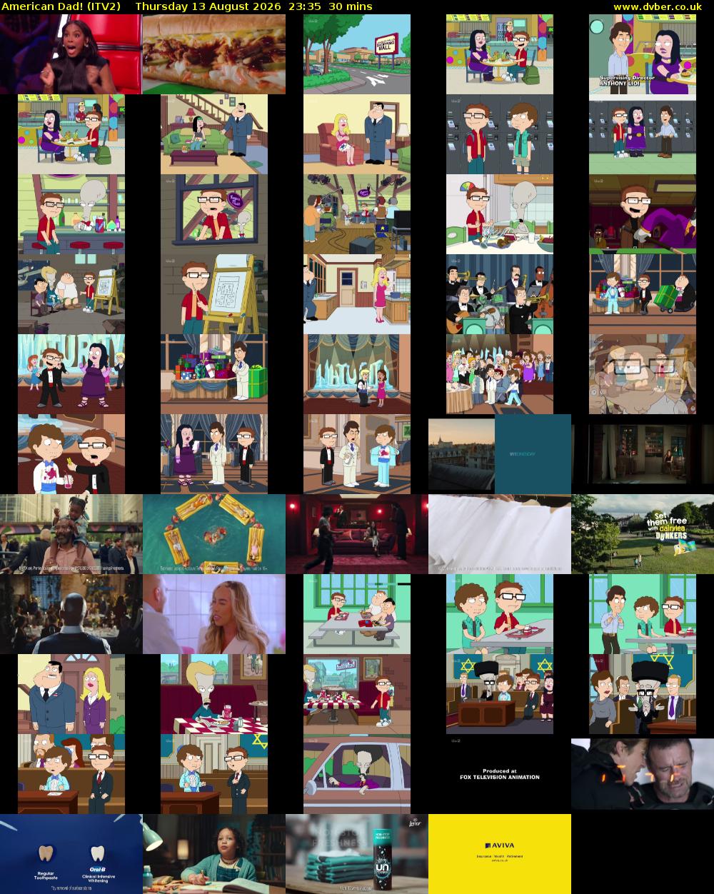 American Dad! (ITV2) Thursday 13 August 2026 23:35 - 00:05