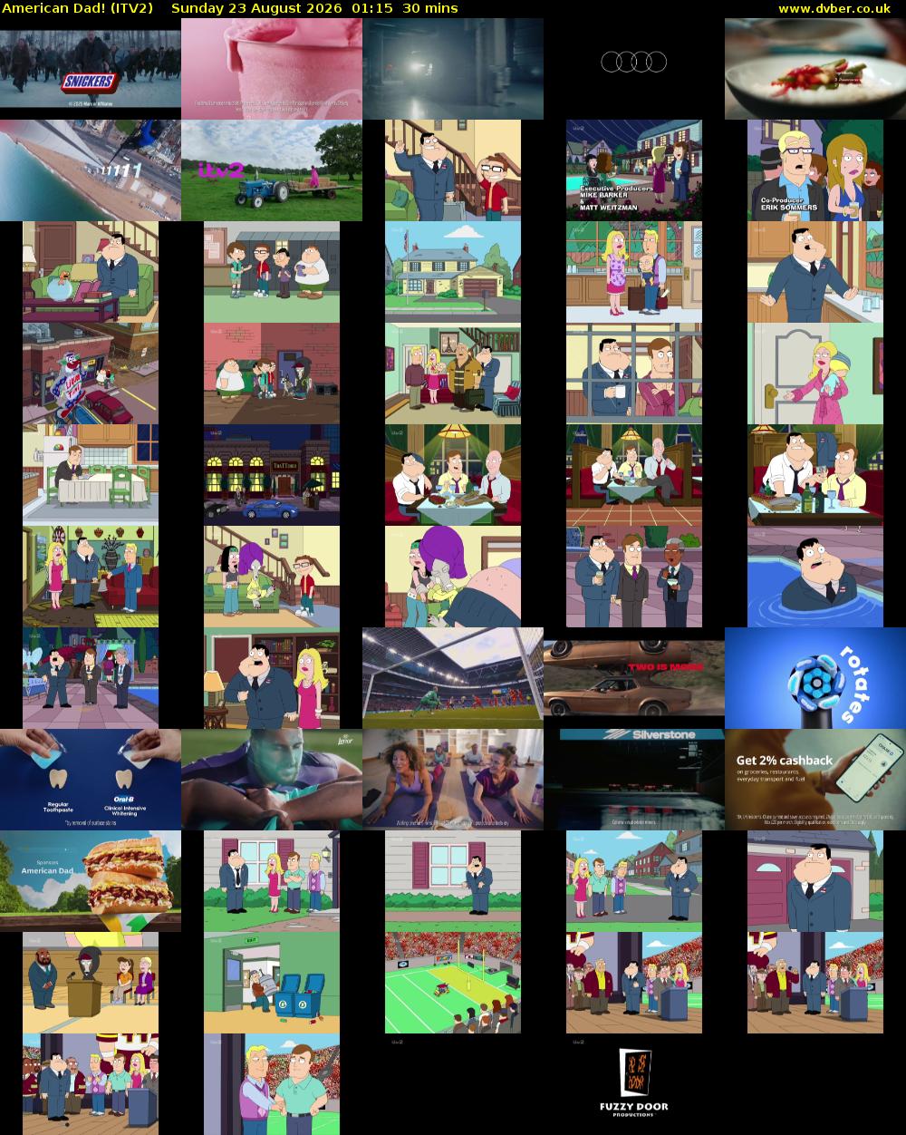American Dad! (ITV2) Sunday 23 August 2026 01:15 - 01:45