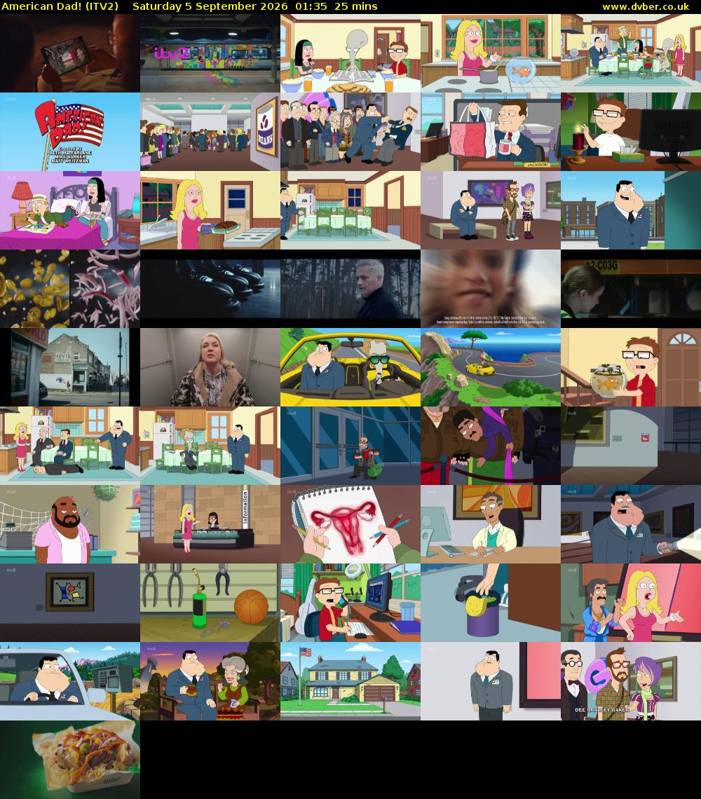 American Dad! (ITV2) Saturday 5 September 2026 01:35 - 02:00