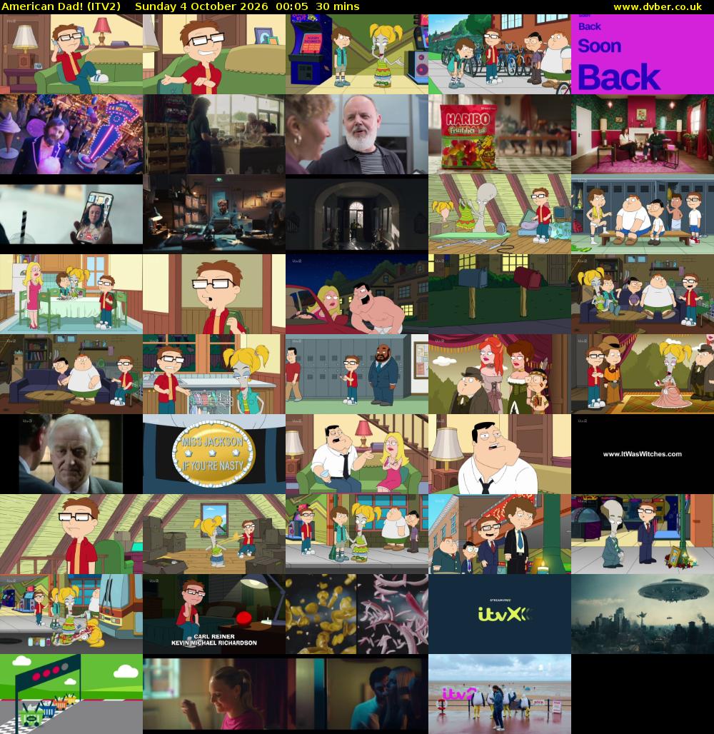 American Dad! (ITV2) Sunday 4 October 2026 00:05 - 00:35