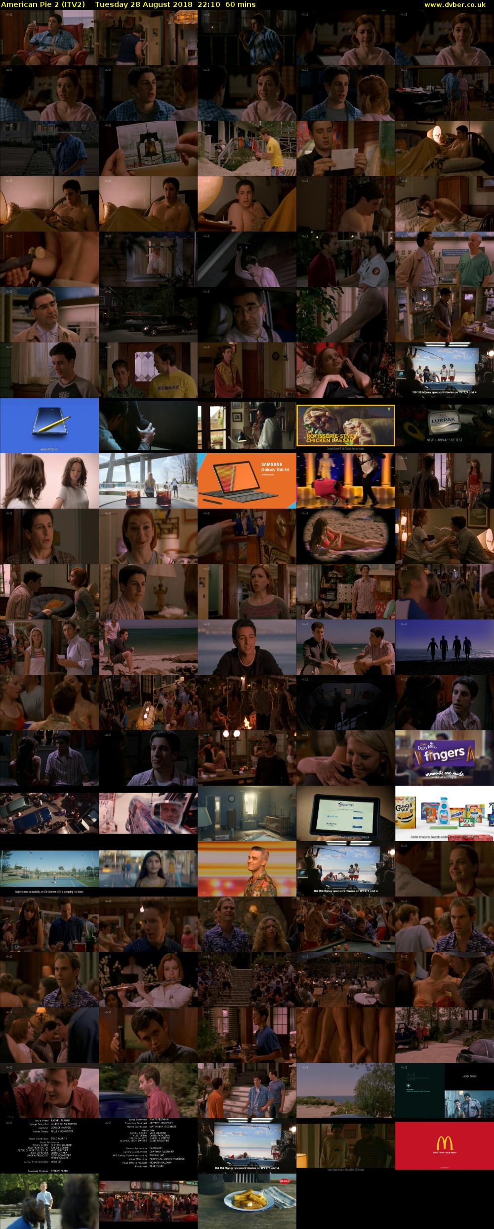 American Pie 2 (ITV2) Tuesday 28 August 2018 22:10 - 23:10