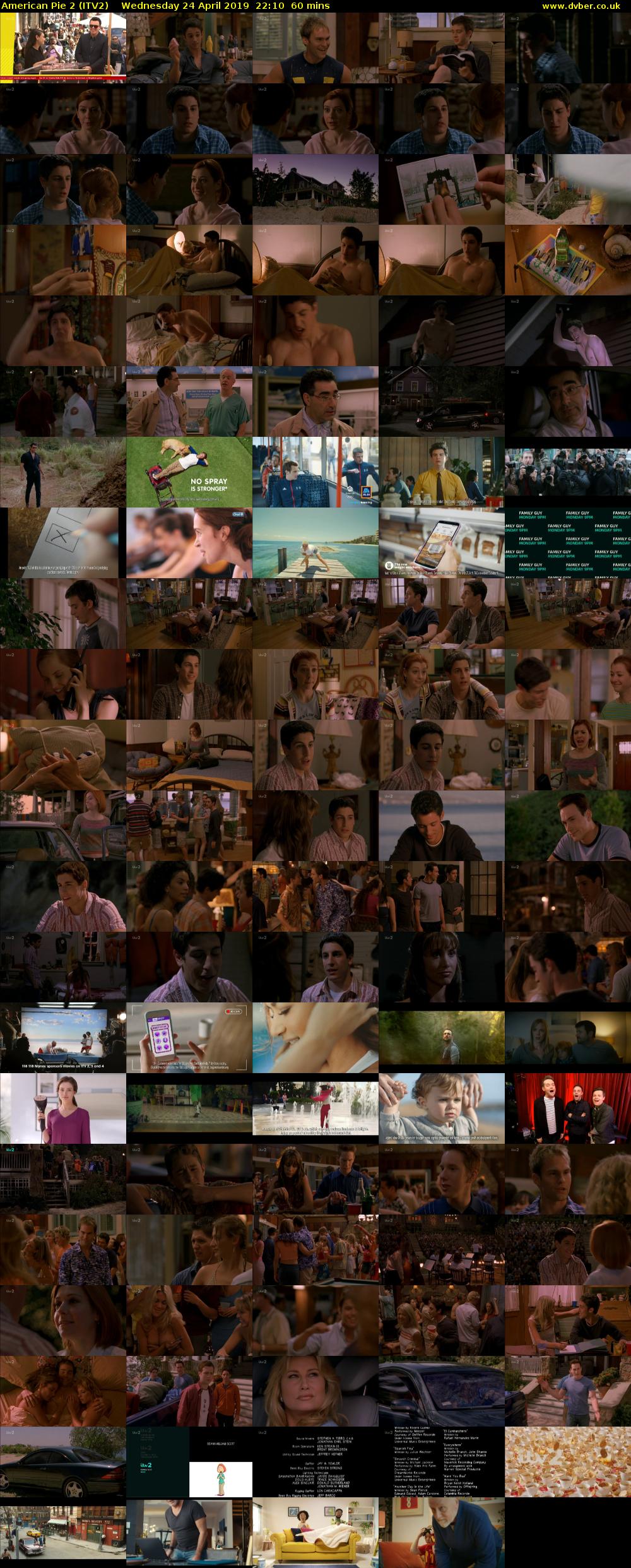 American Pie 2 (ITV2) Wednesday 24 April 2019 22:10 - 23:10