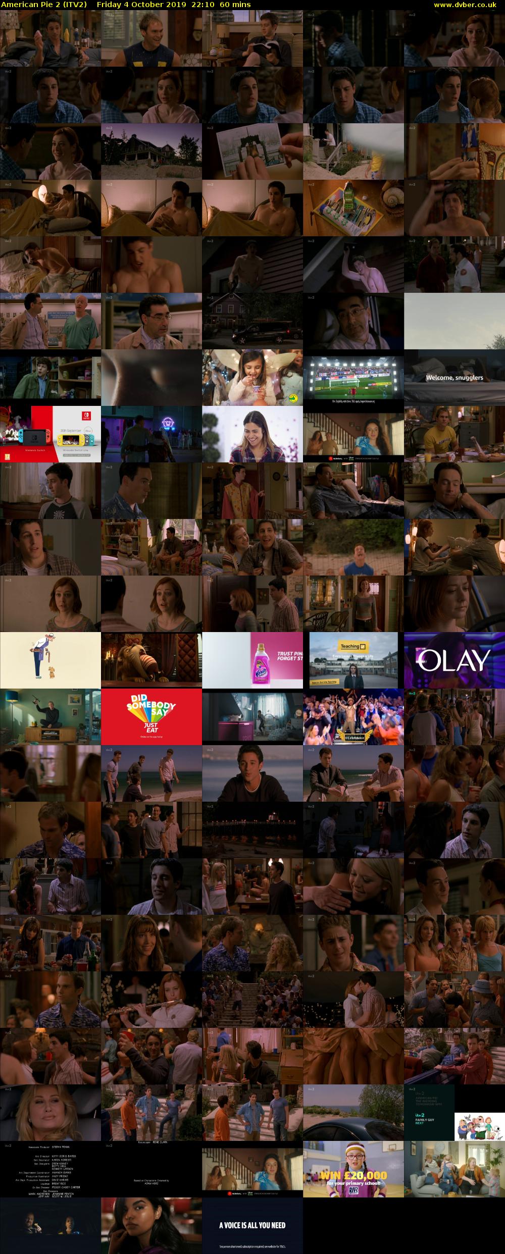 American Pie 2 (ITV2) Friday 4 October 2019 22:10 - 23:10