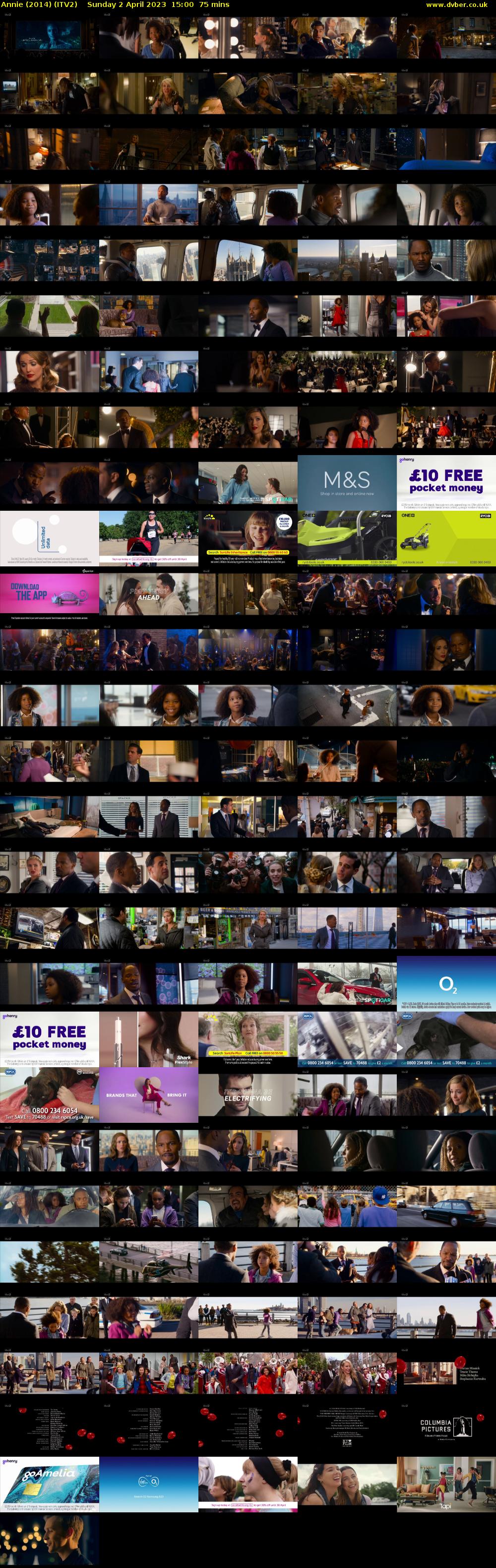 Annie (2014) (ITV2) Sunday 2 April 2023 15:00 - 16:15