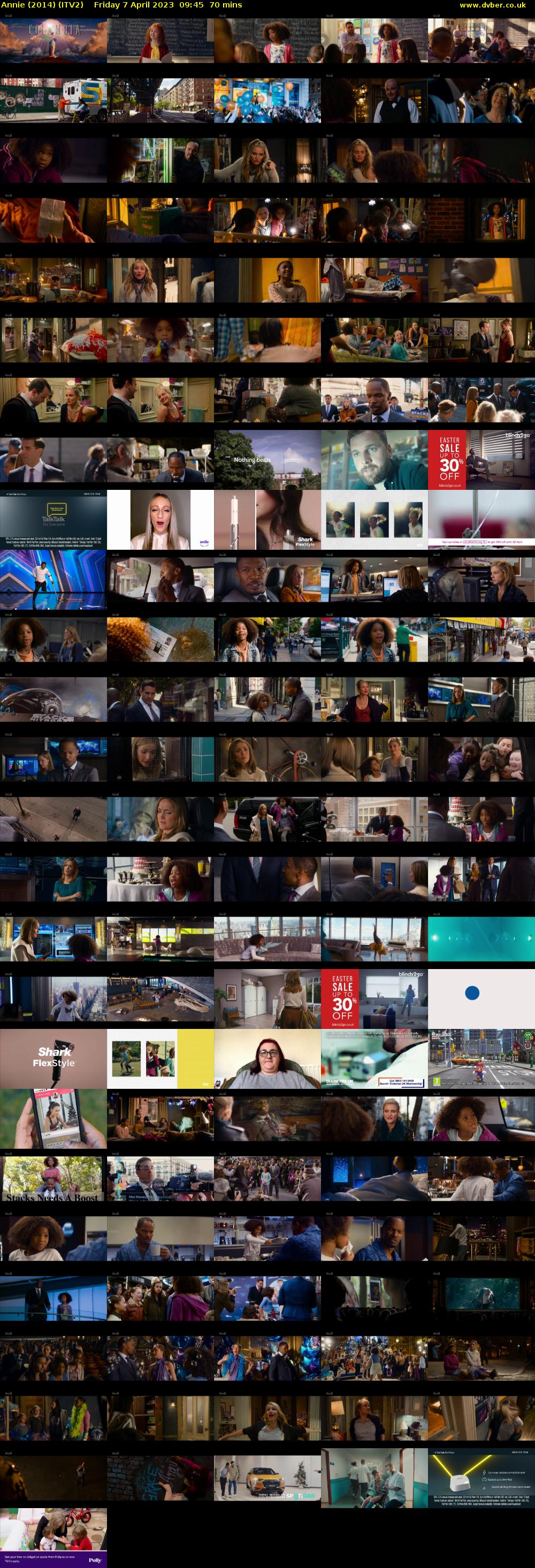 Annie (2014) (ITV2) Friday 7 April 2023 09:45 - 10:55