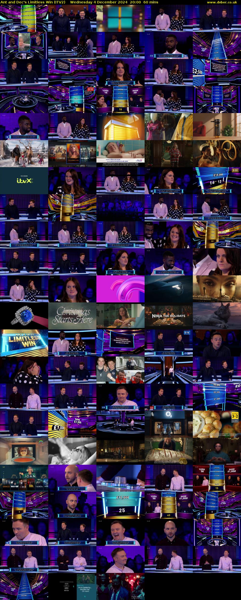 Ant and Dec's Limitless Win (ITV2) Wednesday 4 December 2024 20:00 - 21:00
