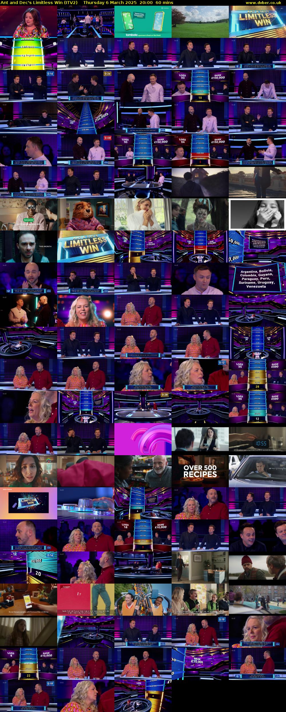 Ant and Dec's Limitless Win (ITV2) Thursday 6 March 2025 20:00 - 21:00