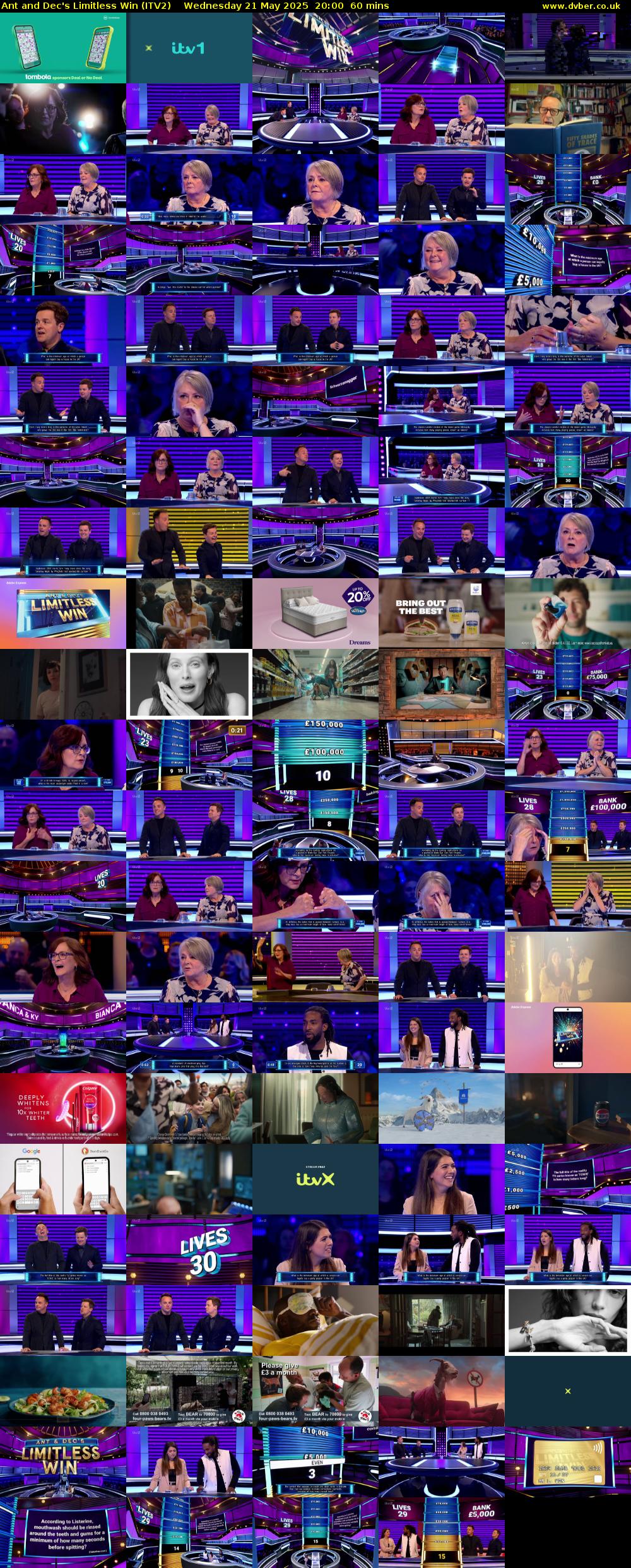 Ant and Dec's Limitless Win (ITV2) Wednesday 21 May 2025 20:00 - 21:00