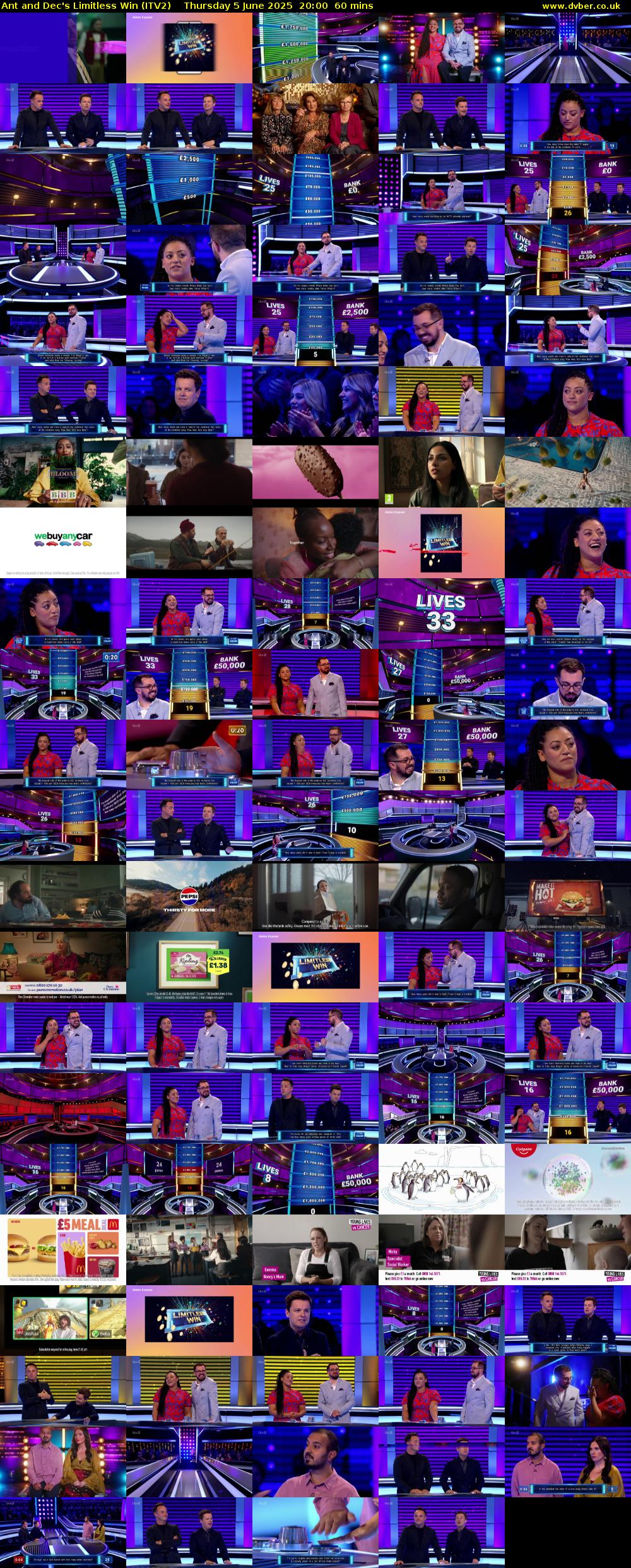 Ant and Dec's Limitless Win (ITV2) Thursday 5 June 2025 20:00 - 21:00