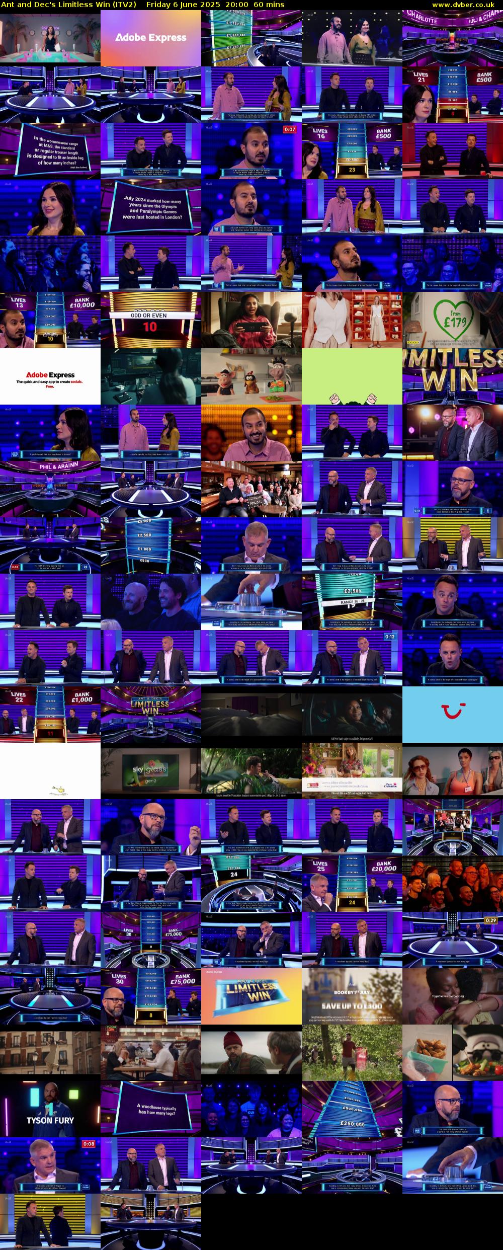 Ant and Dec's Limitless Win (ITV2) Friday 6 June 2025 20:00 - 21:00