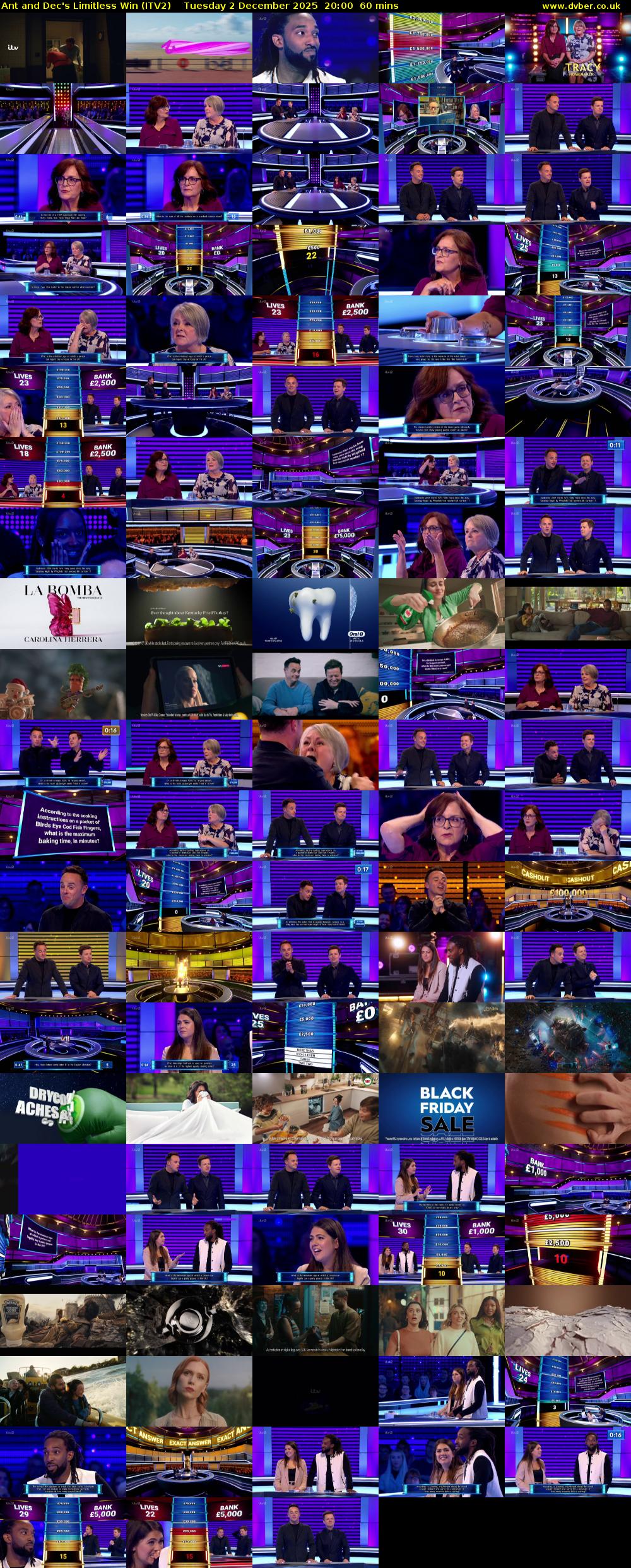 Ant and Dec's Limitless Win (ITV2) Tuesday 2 December 2025 20:00 - 21:00