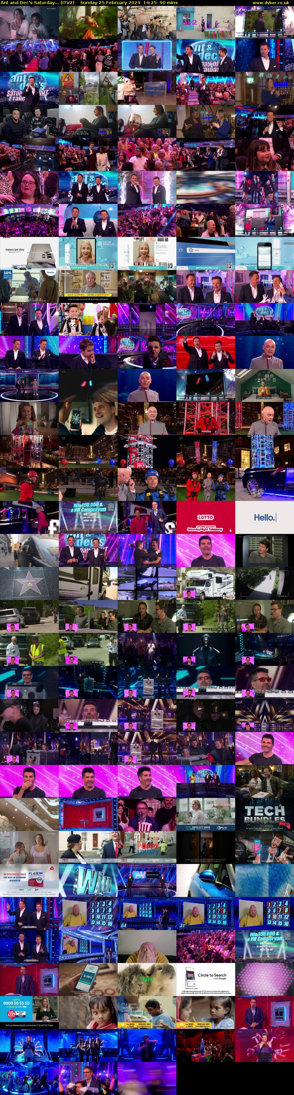 Ant and Dec's Saturday... (ITV2) Sunday 25 February 2024 14:25 - 15:55