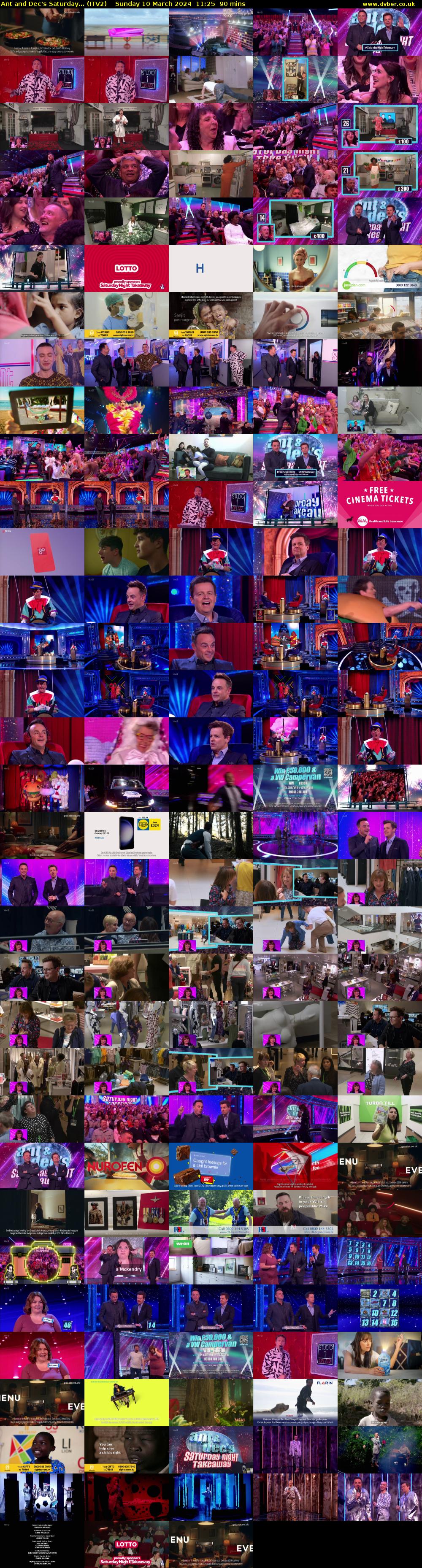 Ant and Dec's Saturday... (ITV2) Sunday 10 March 2024 11:25 - 12:55