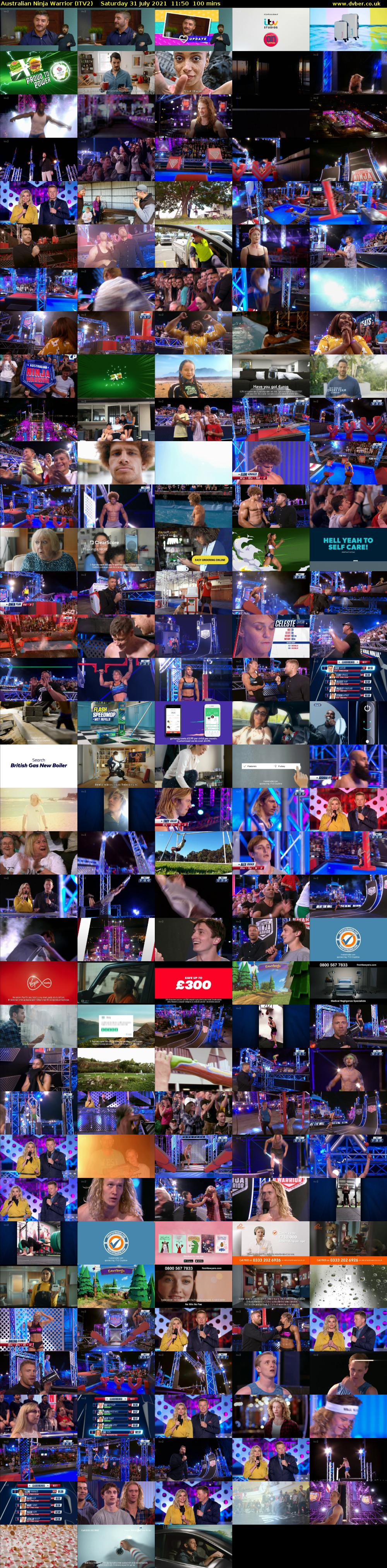 Australian Ninja Warrior (ITV2) Saturday 31 July 2021 11:50 - 13:30