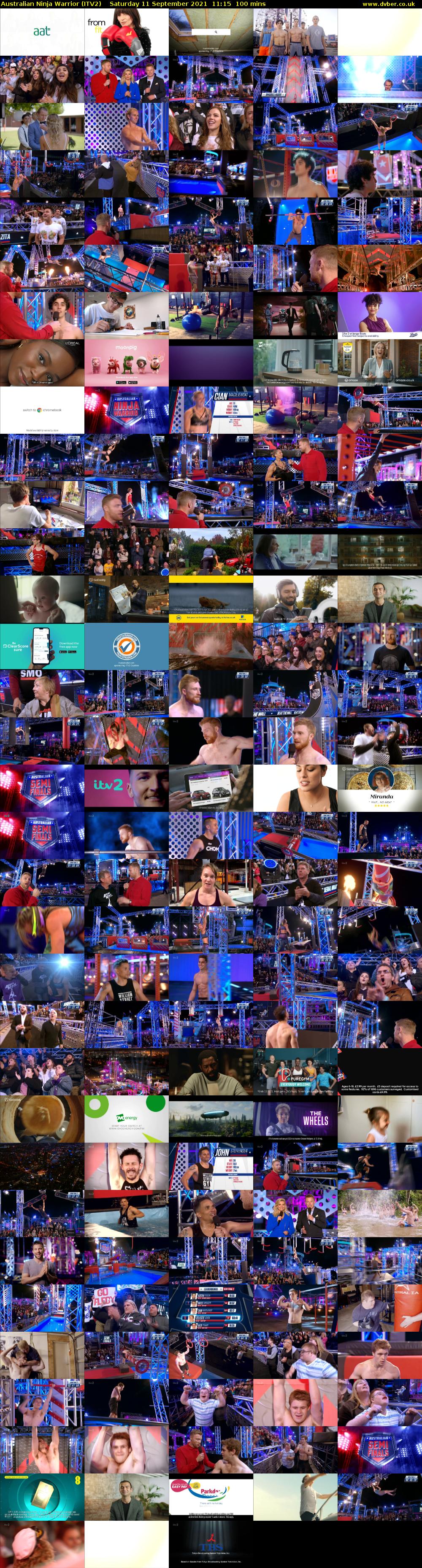 Australian Ninja Warrior (ITV2) Saturday 11 September 2021 11:15 - 12:55