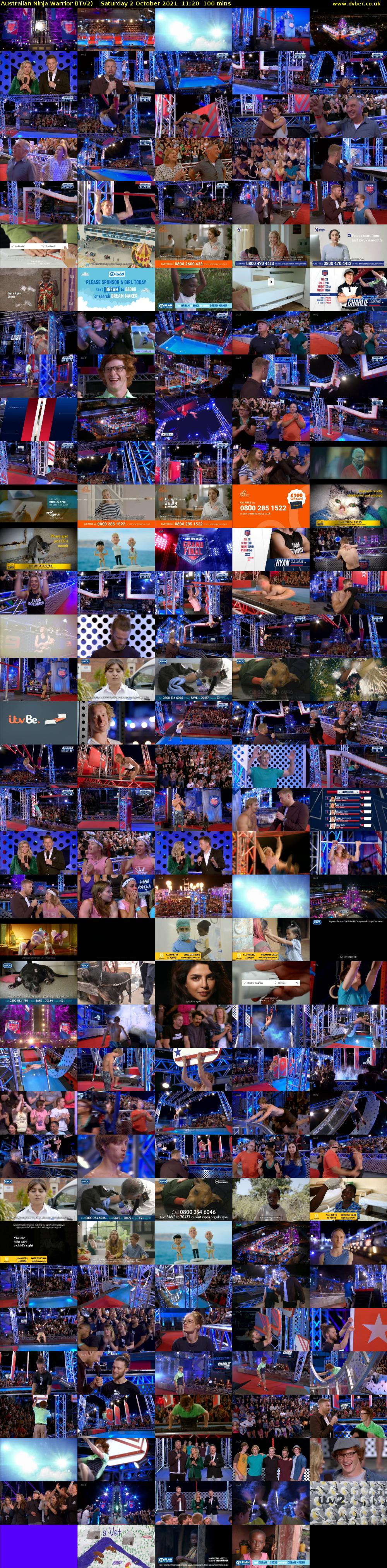 Australian Ninja Warrior (ITV2) Saturday 2 October 2021 11:20 - 13:00
