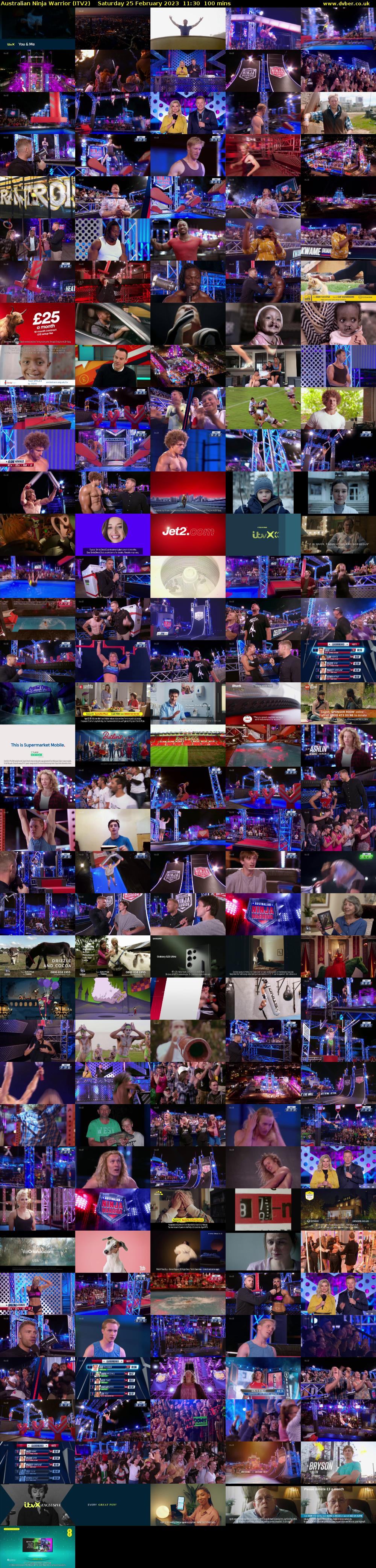 Australian Ninja Warrior (ITV2) Saturday 25 February 2023 11:30 - 13:10