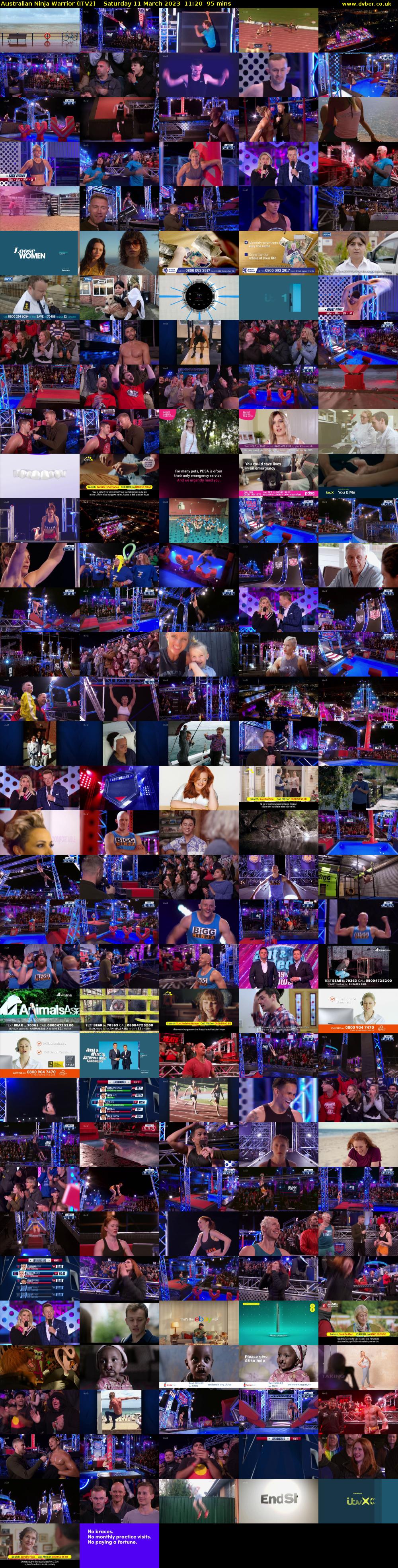 Australian Ninja Warrior (ITV2) Saturday 11 March 2023 11:20 - 12:55