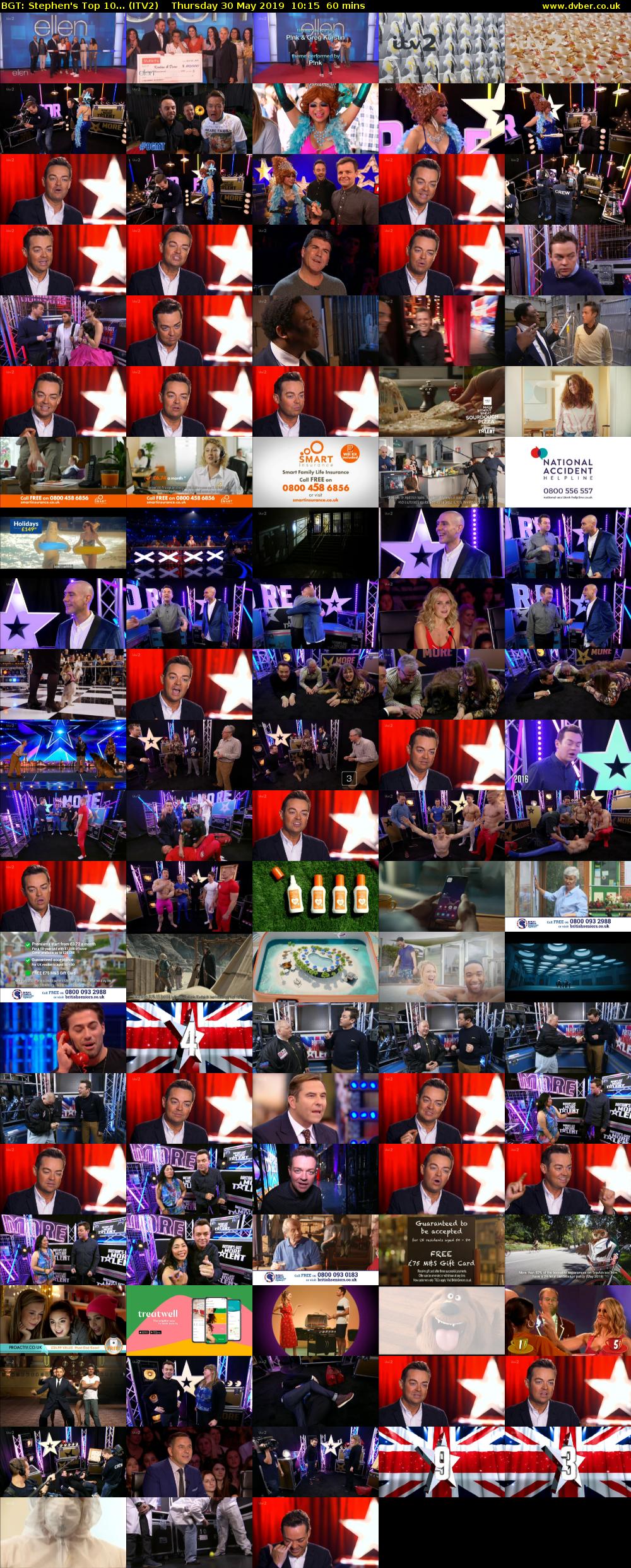 BGT: Stephen's Top 10... (ITV2) Thursday 30 May 2019 10:15 - 11:15