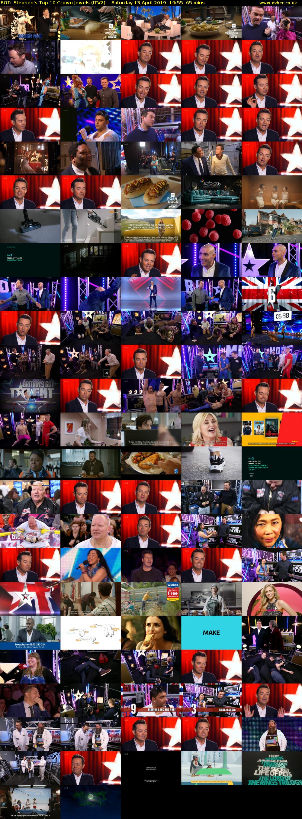 BGT: Stephen's Top 10 Crown Jewels (ITV2) Saturday 13 April 2019 14:55 - 16:00