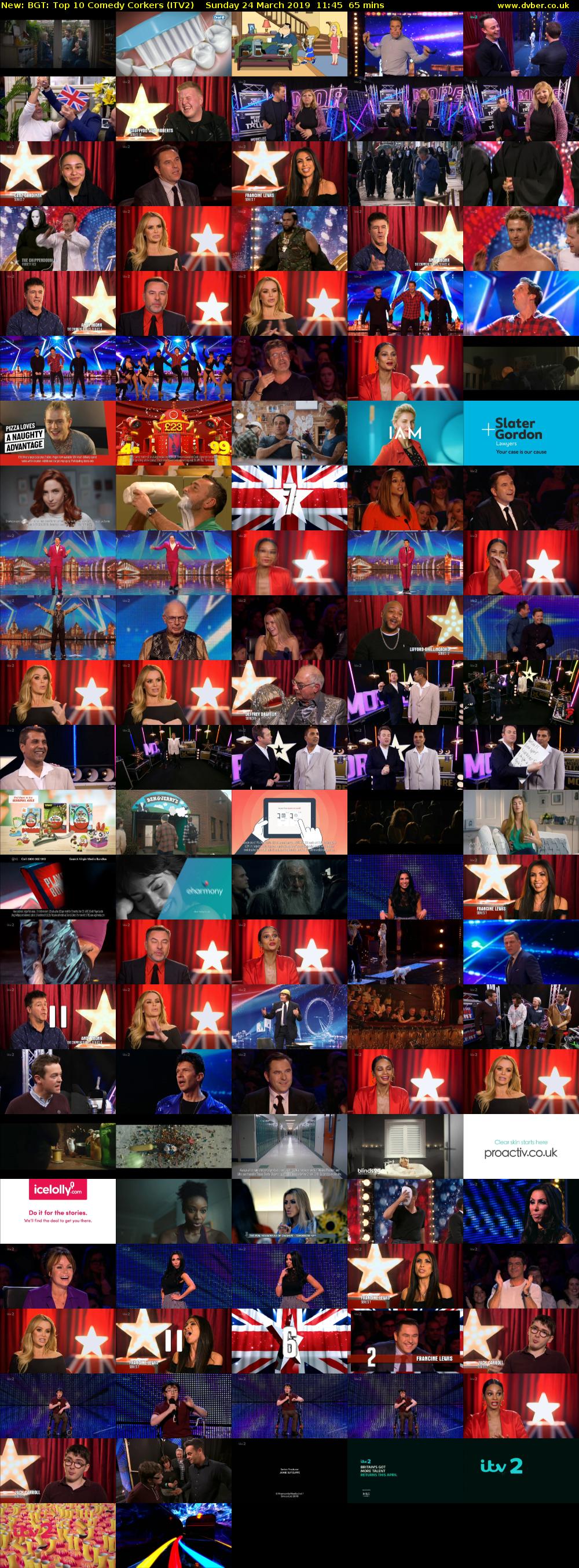 BGT: Top 10 Comedy Corkers (ITV2) Sunday 24 March 2019 11:45 - 12:50