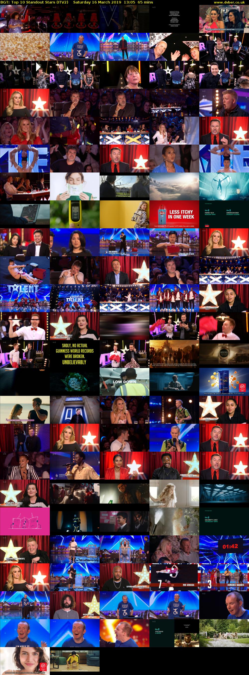 BGT: Top 10 Standout Stars (ITV2) Saturday 16 March 2019 13:05 - 14:10