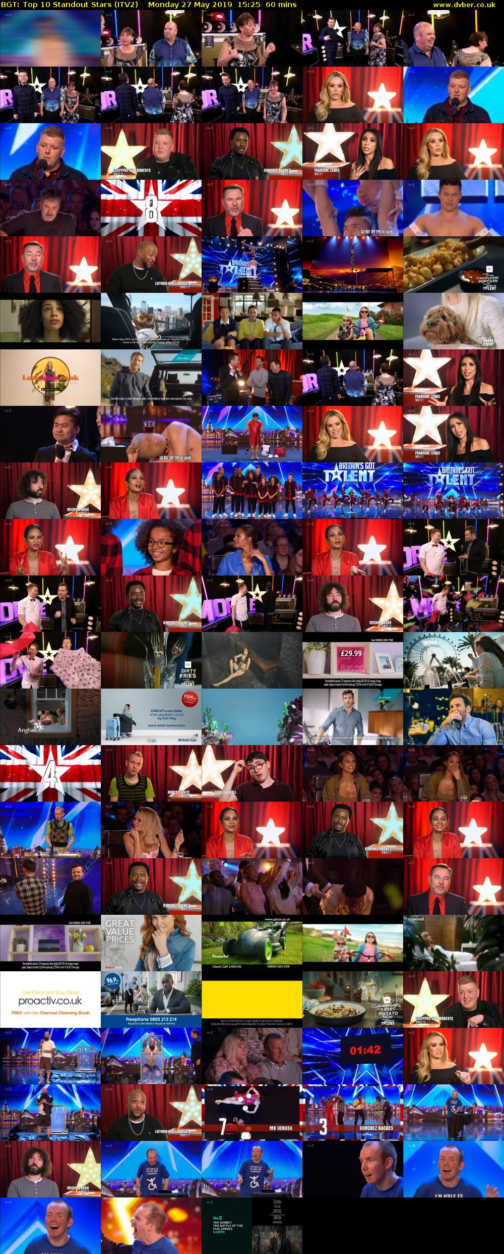 BGT: Top 10 Standout Stars (ITV2) Monday 27 May 2019 15:25 - 16:25