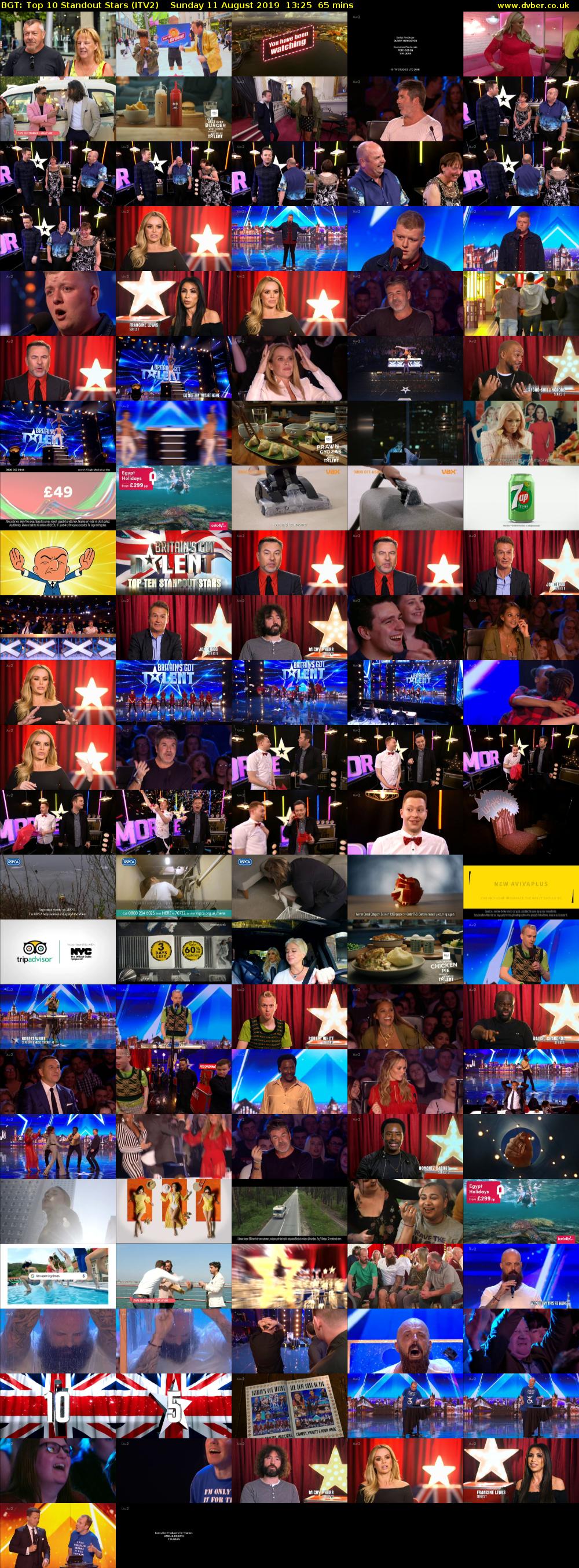 BGT: Top 10 Standout Stars (ITV2) Sunday 11 August 2019 13:25 - 14:30