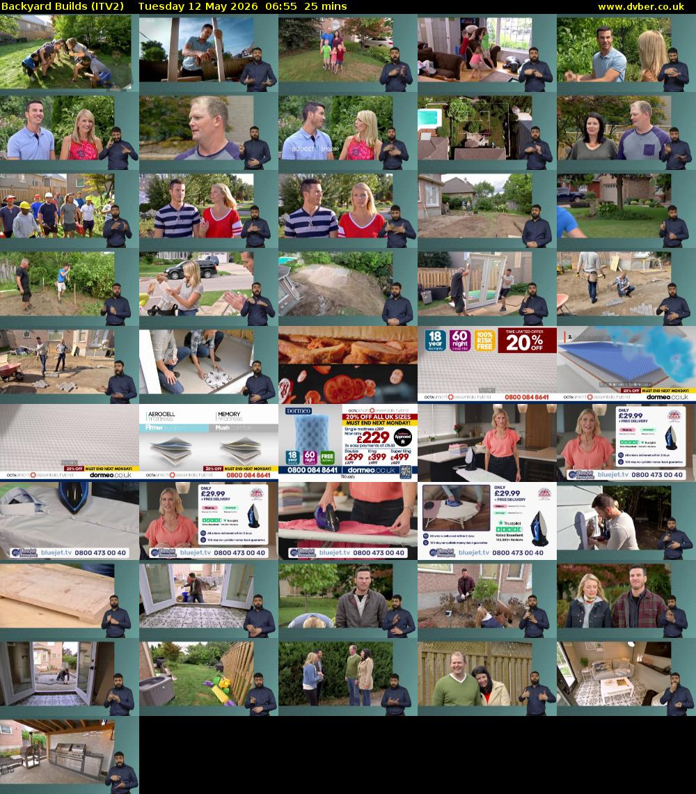 Backyard Builds (ITV2) Tuesday 12 May 2026 06:55 - 07:20