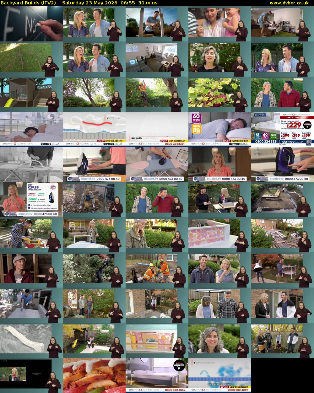 Backyard Builds (ITV2) Saturday 23 May 2026 06:55 - 07:25