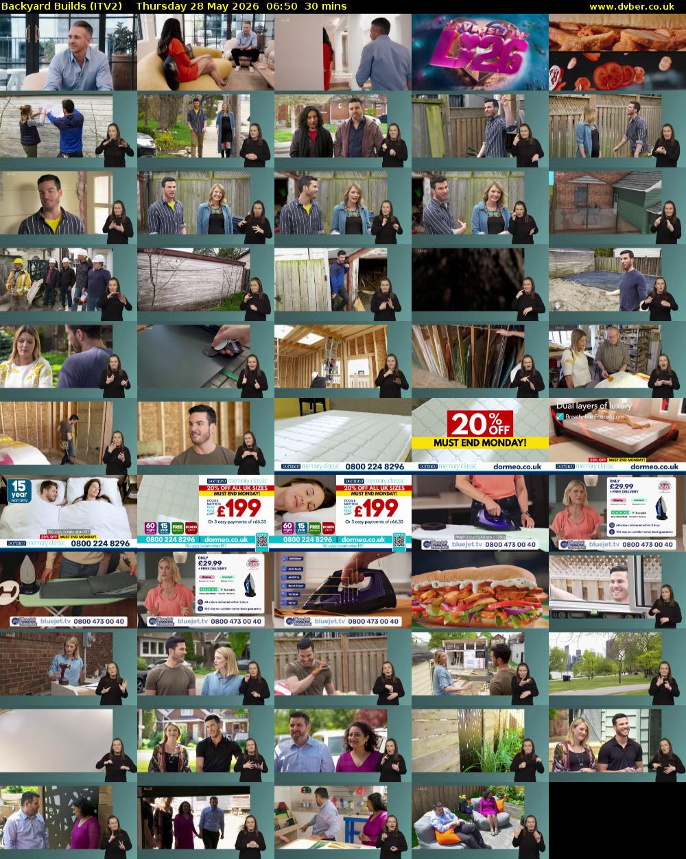Backyard Builds (ITV2) Thursday 28 May 2026 06:50 - 07:20