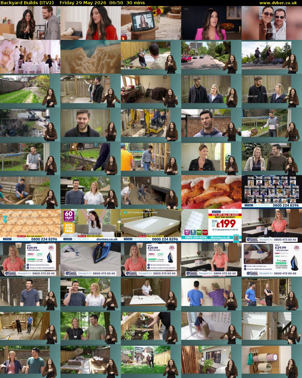 Backyard Builds (ITV2) Friday 29 May 2026 06:50 - 07:20