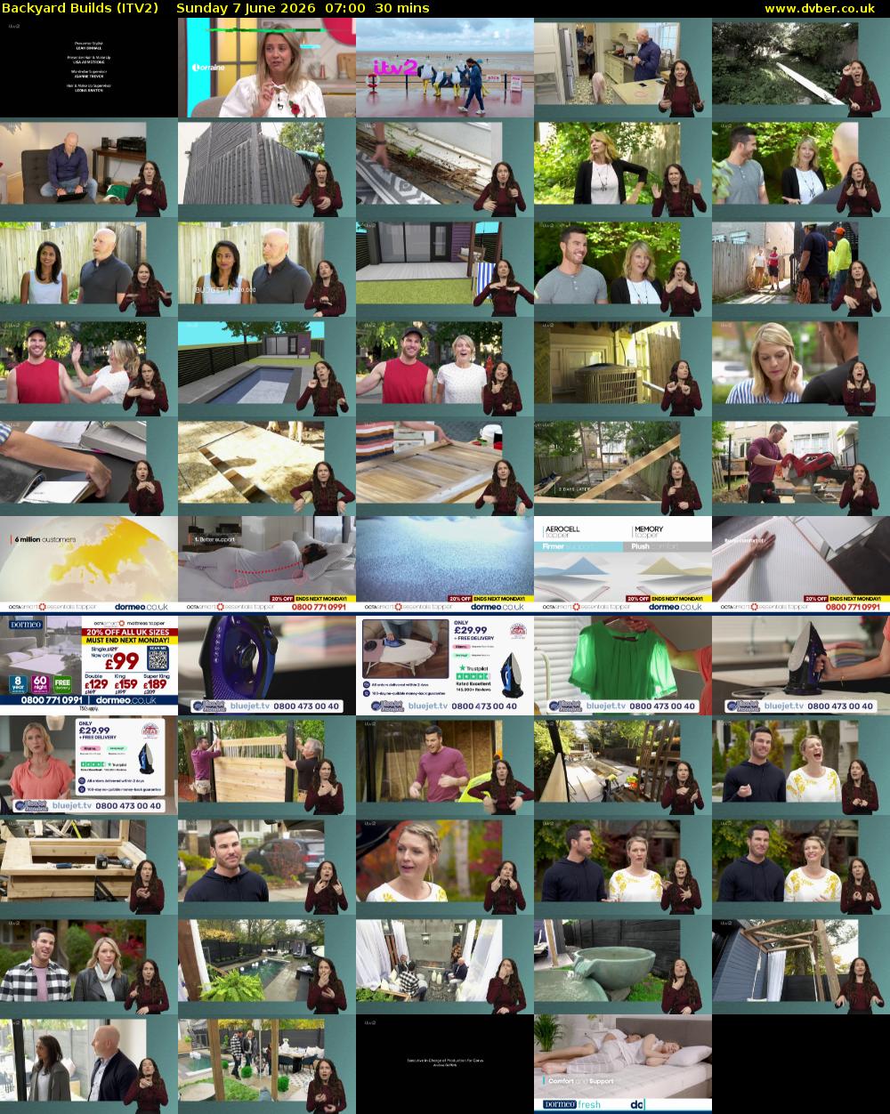 Backyard Builds (ITV2) Sunday 7 June 2026 07:00 - 07:30
