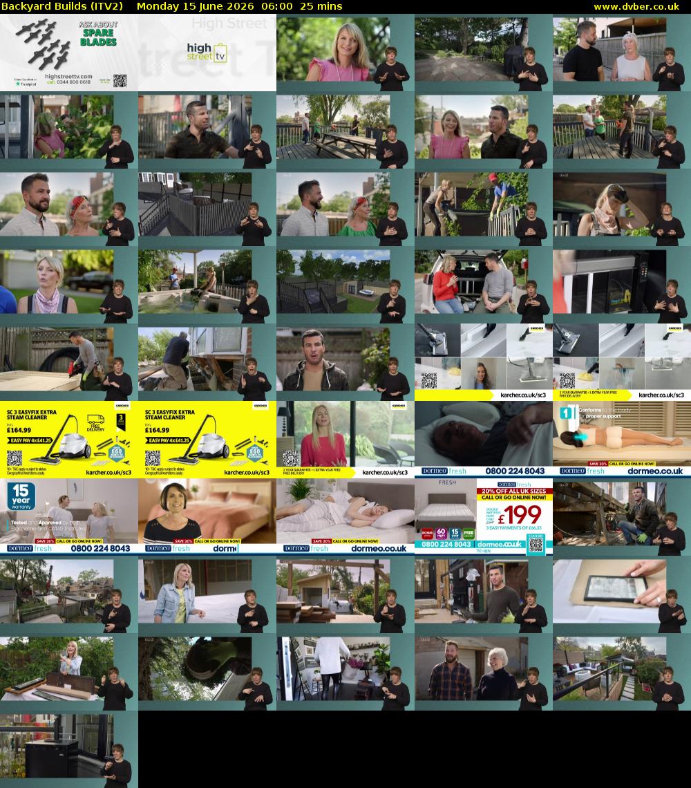 Backyard Builds (ITV2) Monday 15 June 2026 06:00 - 06:25