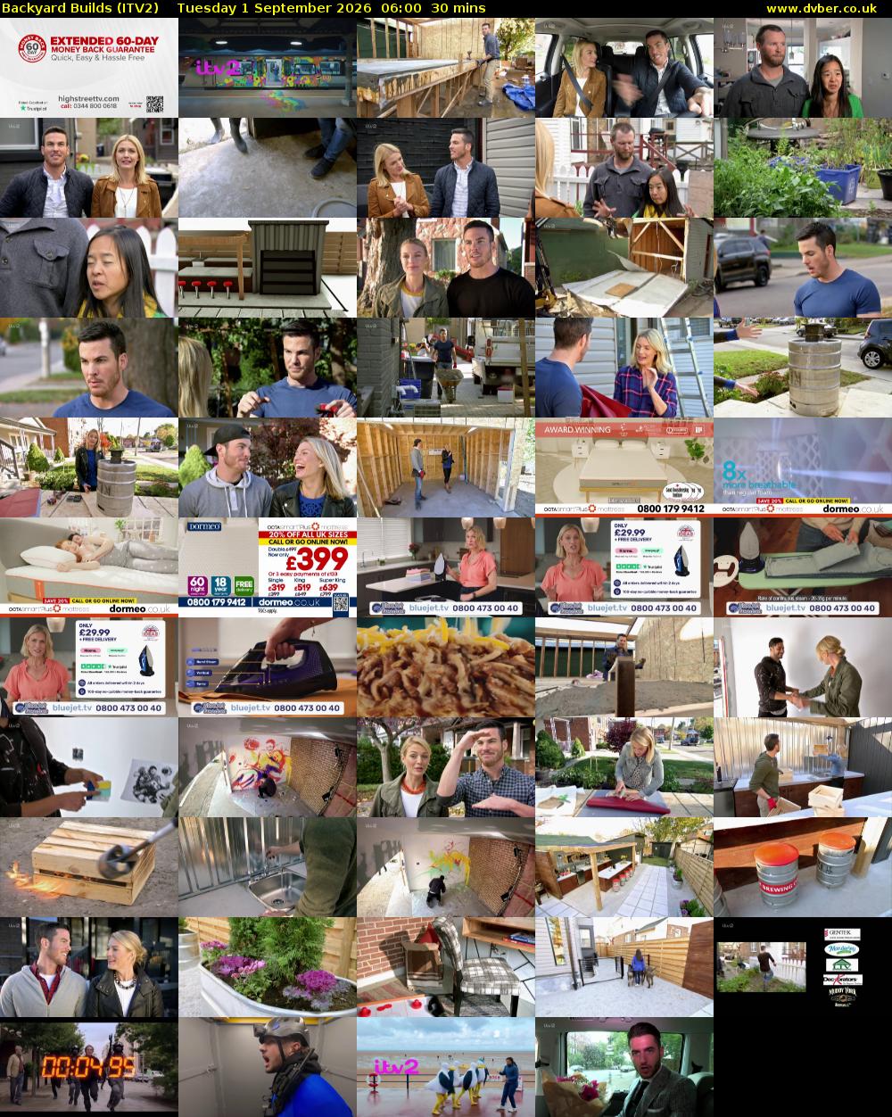 Backyard Builds (ITV2) Tuesday 1 September 2026 06:00 - 06:30