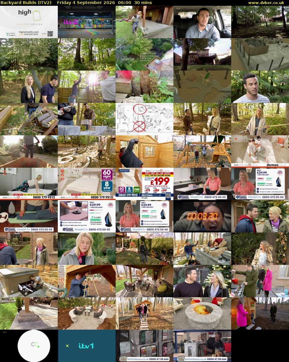 Backyard Builds (ITV2) Friday 4 September 2026 06:00 - 06:30