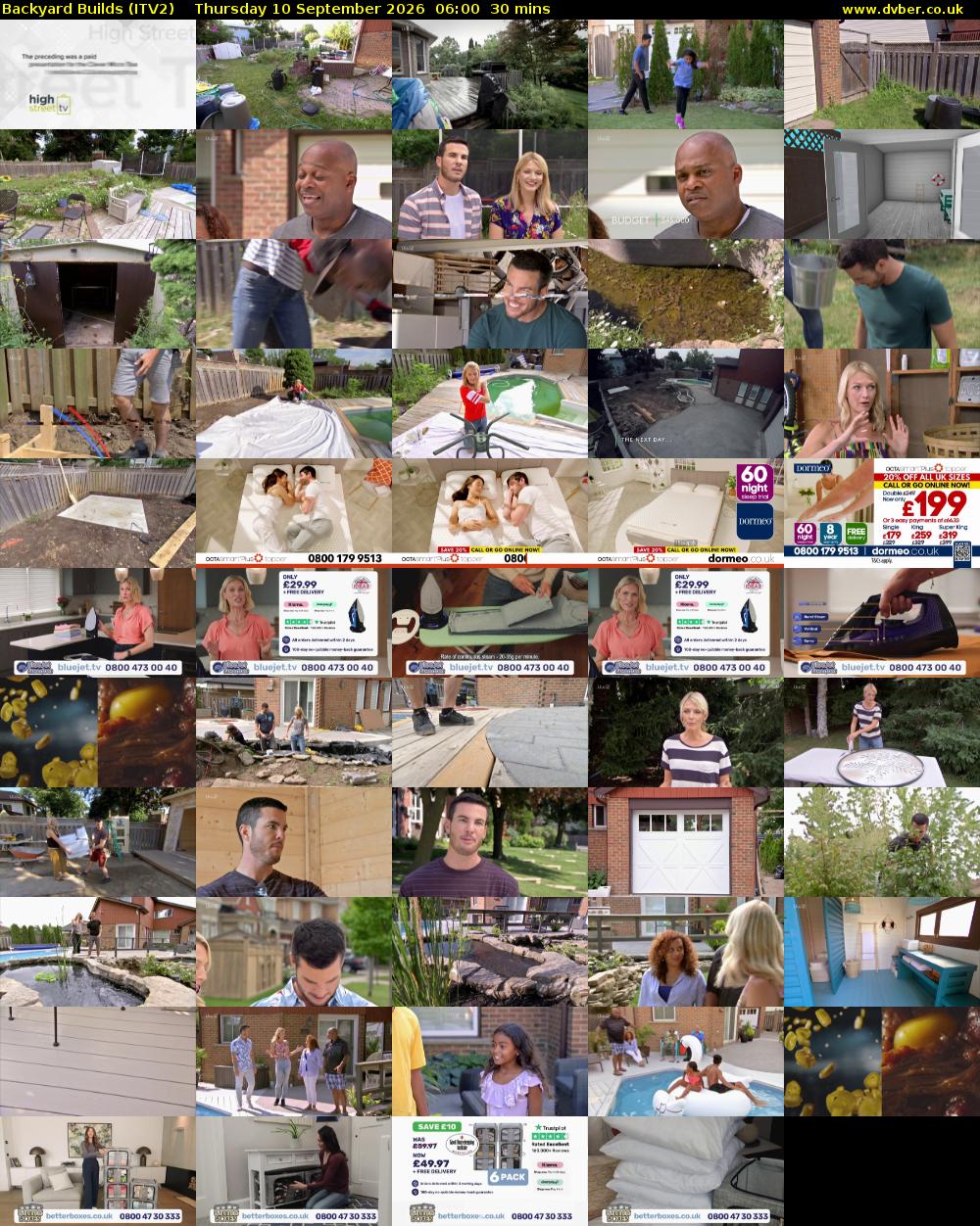 Backyard Builds (ITV2) Thursday 10 September 2026 06:00 - 06:30