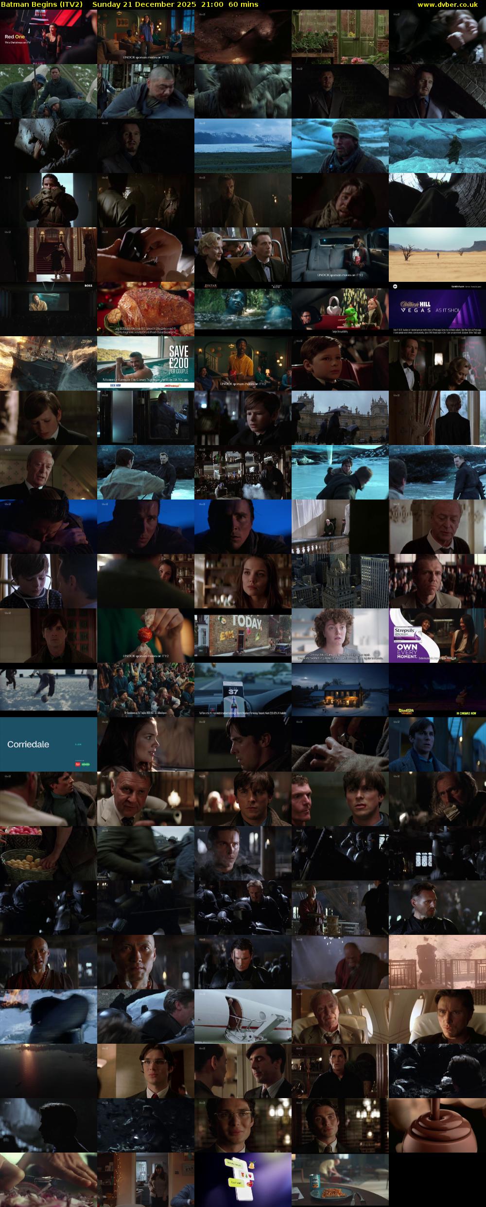 Batman Begins (ITV2) Sunday 21 December 2025 21:00 - 22:00
